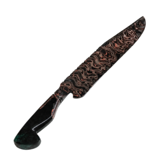 Tiger Aço Damasco com Cobre 12 Polegadas - Keyhole com Amboyna Burl