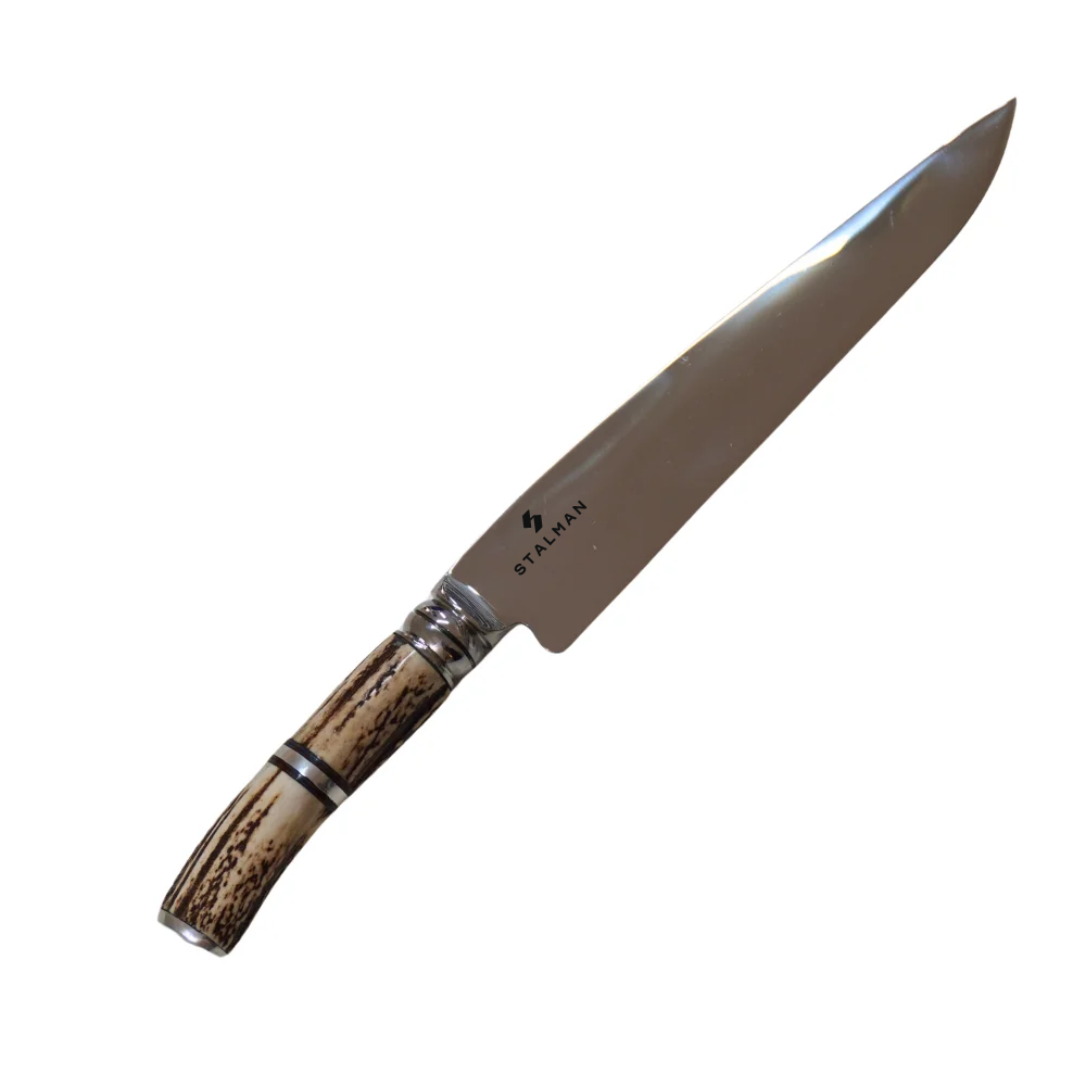 Faca Forjada Aço Inox 11,5 Polegadas - Cabo em Chifre de Cervo Faca Forjada Aço Inox 11,5 Polegadas - Cabo em Chifre de Cervo