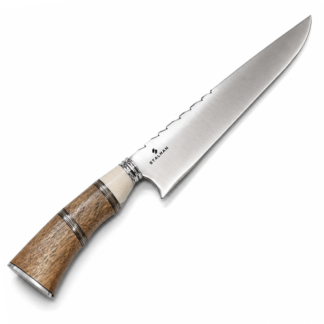 Faca Aço Inox 10 Polegadas - Chifre de Cervo e Madeira Nobre