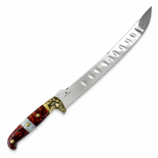 Faca Salt Bae 12 Polegadas - Guarda Gold com Forma de Animal