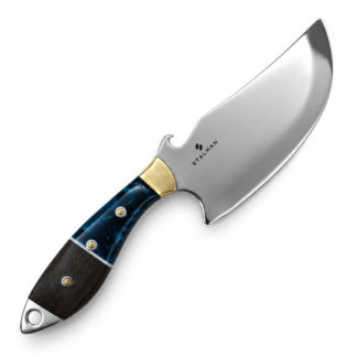 Faca Coreadeira Inox 6" 3mm Guarda Latão Cabo Híbrido