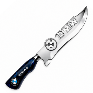 Faca Picanheira Inox 10" 2,5mm Resina com Logo BMW