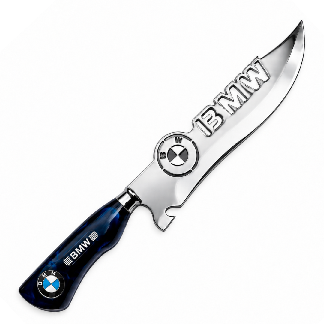 Faca Picanheira Inox 10" 2,5mm Resina com Logo BMW Faca Picanheira Inox 10" 2,5mm Resina com Logo BMW