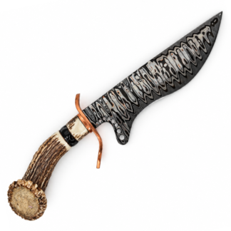 Faca Bowie Tiger Damasco 10" 4,5mm Cabo Premium
