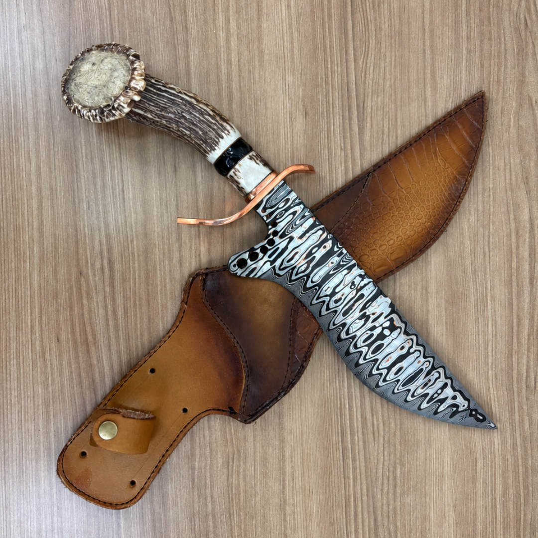 Faca Bowie Tiger Damasco 10" 4,5mm Cabo Premium Faca Bowie Tiger Damasco 10" 4,5mm Cabo Premium - Imagem 2