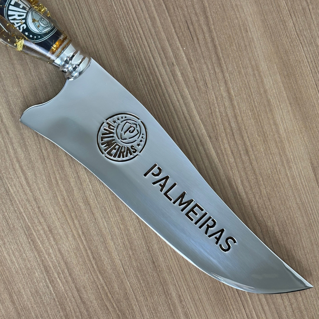Faca Picanheira Inox 10" 2,5mm - Resina com Logo do Palmeiras Palmeiras 2