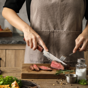 Faca Aço Damasco com Cobre para Carne 5,5 Polegadas - Sicômoro e Padauk SX05C NP 2